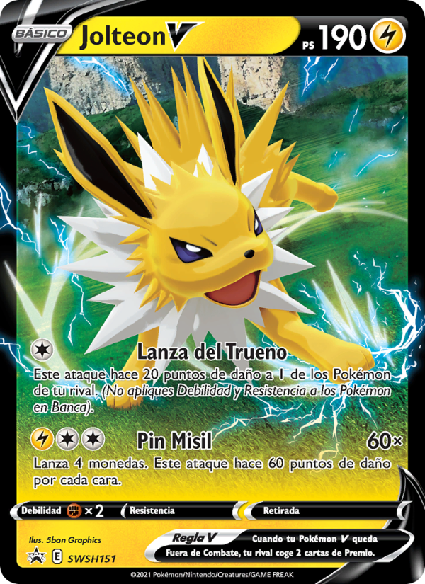 Jolteon V SWSH151 — Cartas de promoción ESES (Spanish Pokémon TCG card)