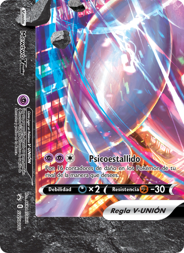 Mewtwo V-UNIÓN SWSH161 — Cartas de promoción ESES (Spanish Pokémon TCG card)