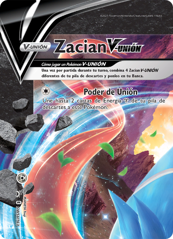 Zacian V-UNIÓN SWSH163 — Cartas de promoción ESES (Spanish Pokémon TCG card)