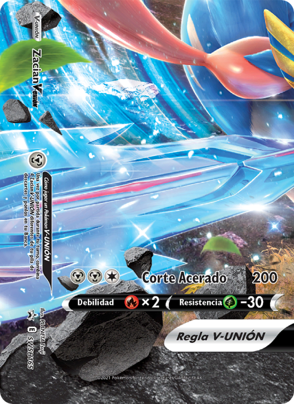 Zacian V-UNIÓN SWSH165 — Cartas de promoción ESES (Spanish Pokémon TCG card)