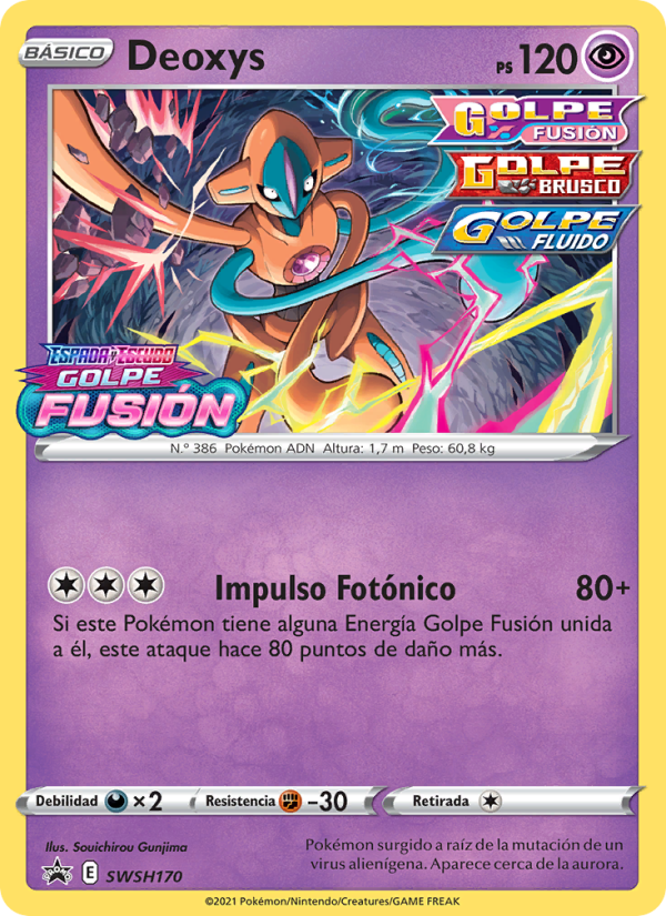 Deoxys SWSH170 — Cartas de promoción ESES (Spanish Pokémon TCG card)
