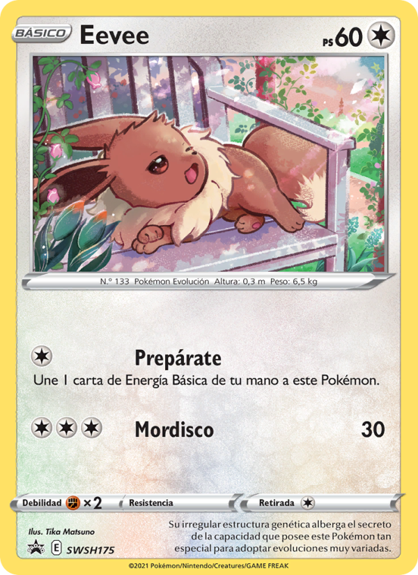 Eevee SWSH175 — Cartas de promoción ESES (Spanish Pokémon TCG card)