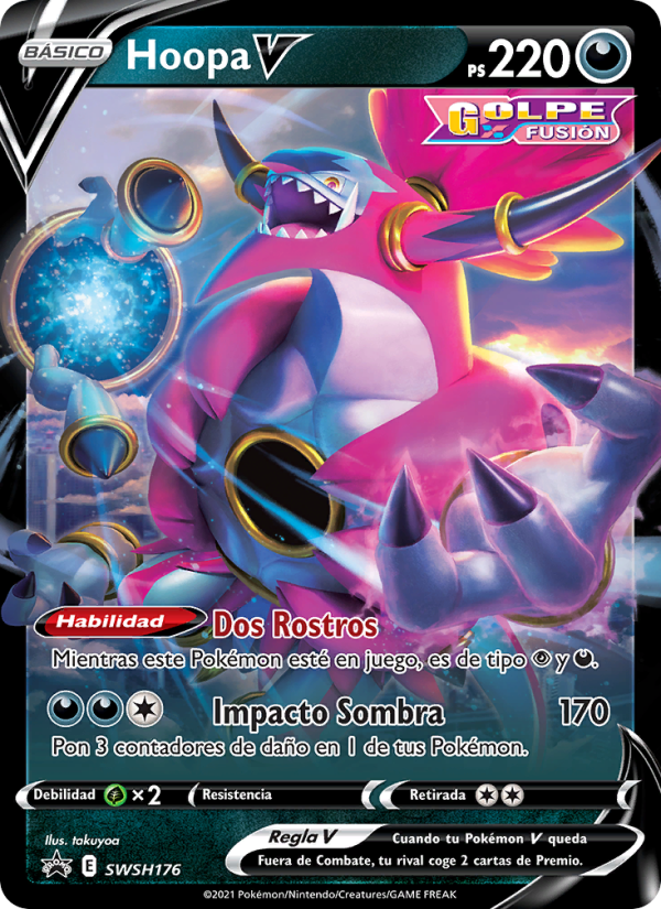 Hoopa V SWSH176 — Cartas de promoción ESES (Spanish Pokémon TCG card)