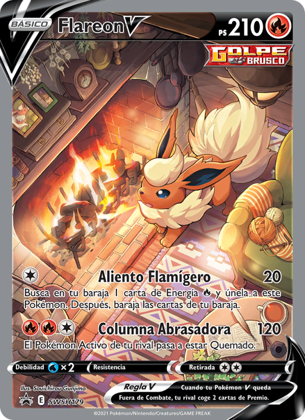 Flareon V SWSH179 — Cartas de promoción ESES (Spanish Pokémon TCG card)