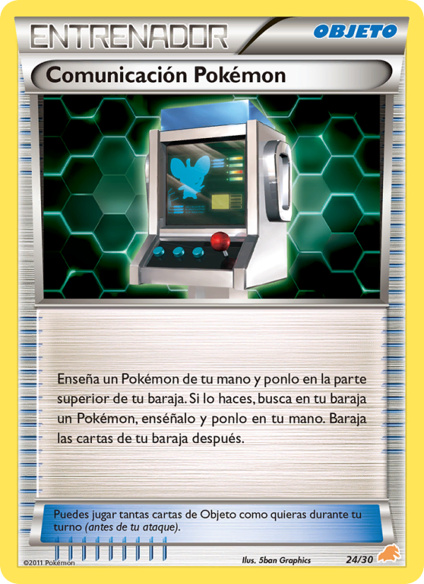 Comunicación Pokémon 24 — Kit de Entrenador BW (Excadrill) (Spanish Pokémon TCG card)