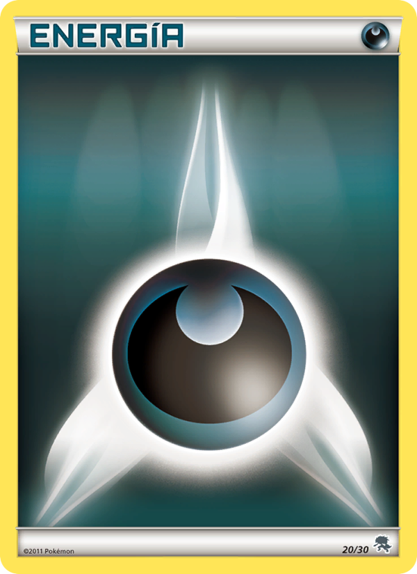 Energía Oscura 20 — Kit de Entrenador XY (Pikachu Enmascarada) (Spanish Pokémon TCG card)