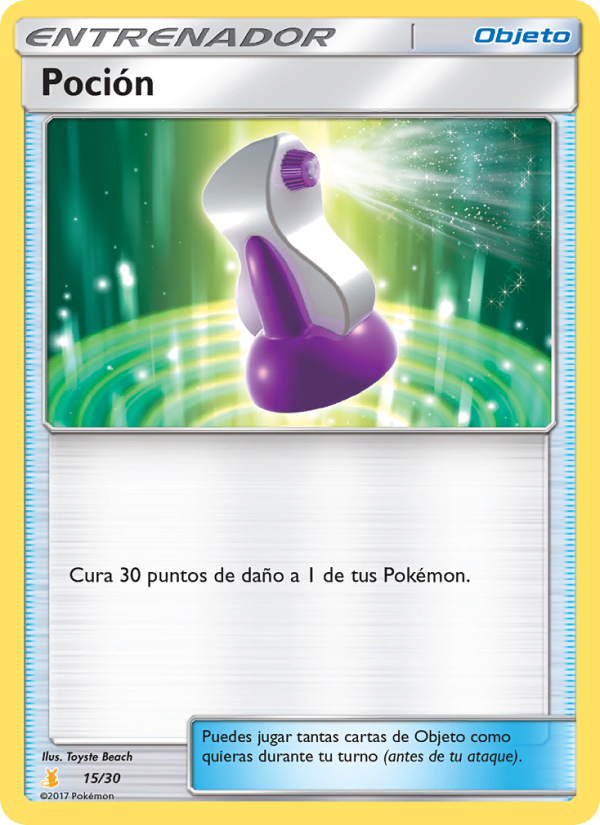 Poción 15 — Kit de Entrenador Sol y Luna (Raichu de Alola) (Spanish Pokémon TCG card)