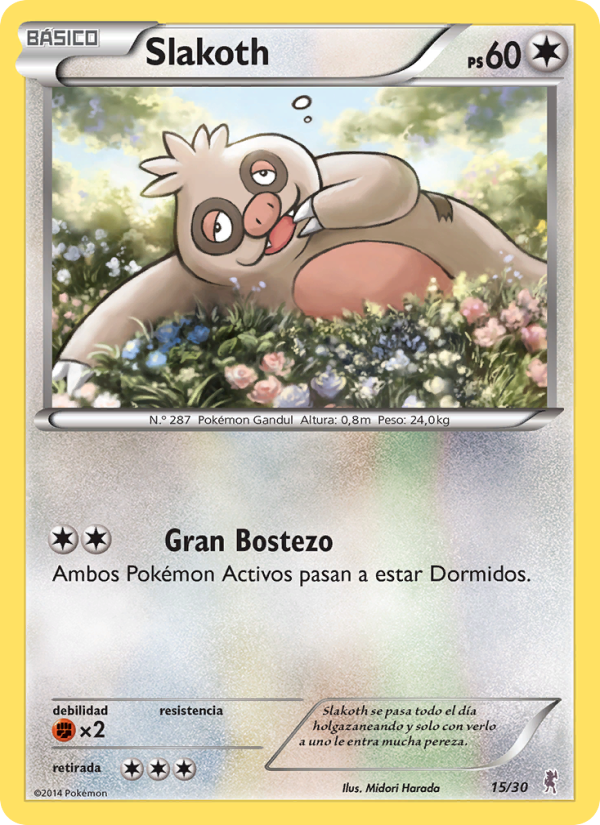 Slakoth 15 — Kit de Entrenador XY (Bisharp) (Spanish Pokémon TCG card)