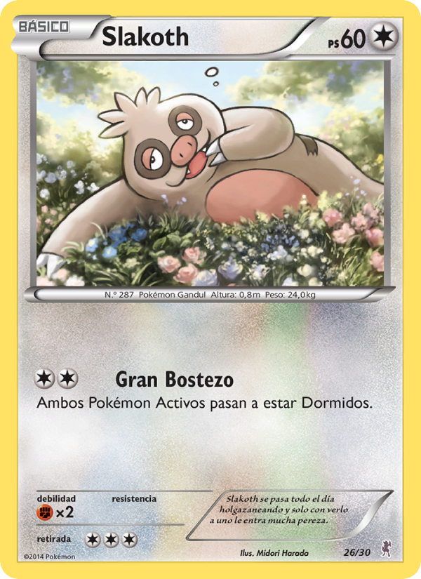Slakoth 26 — Kit de Entrenador XY (Bisharp) (Spanish Pokémon TCG card)