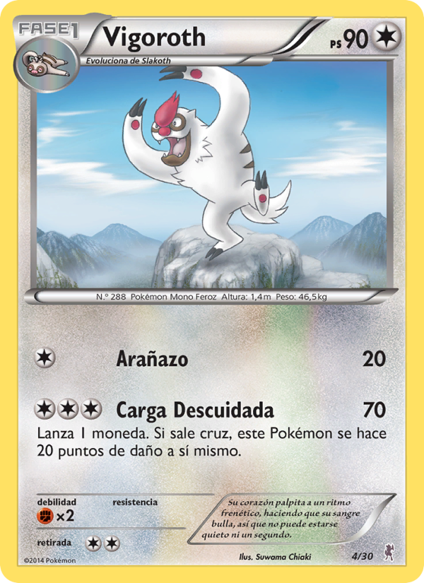 Vigoroth 4 — Kit de Entrenador XY (Bisharp) (Spanish Pokémon TCG card)