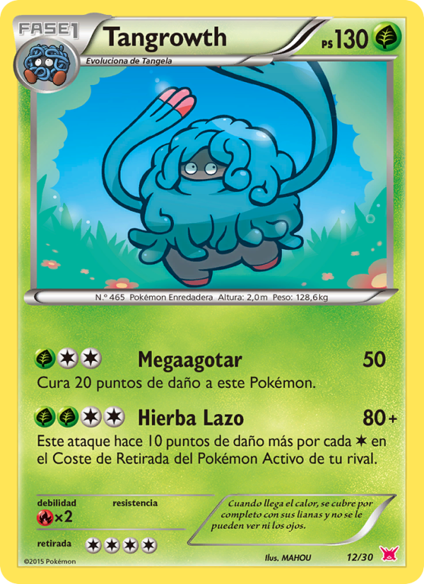 Tangrowth 12 — Kit de Entrenador XY (Latias) (Spanish Pokémon TCG card)