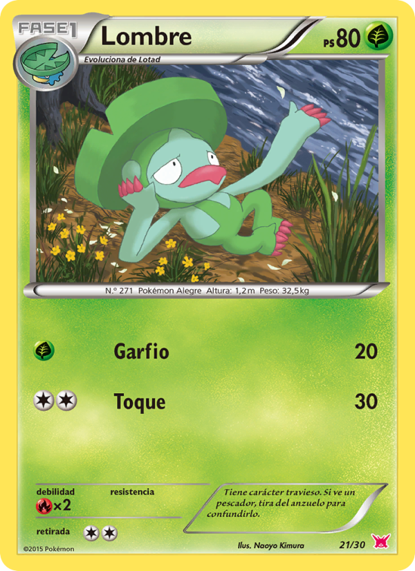 Lombre 21 — Kit de Entrenador XY (Latias) (Spanish Pokémon TCG card)