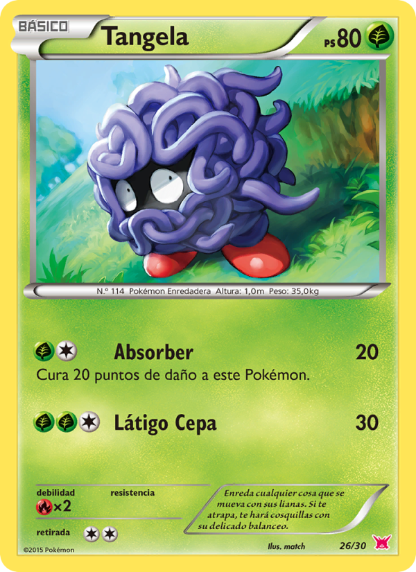 Tangela 26 — Kit de Entrenador XY (Latias) (Spanish Pokémon TCG card)
