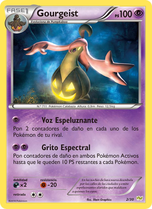 Gourgeist 2 — Kit de Entrenador XY (Noivern) (Spanish Pokémon TCG card)