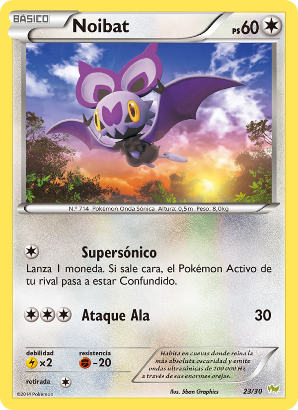 Noibat 23 — Kit de Entrenador XY (Noivern) (Spanish Pokémon TCG card)