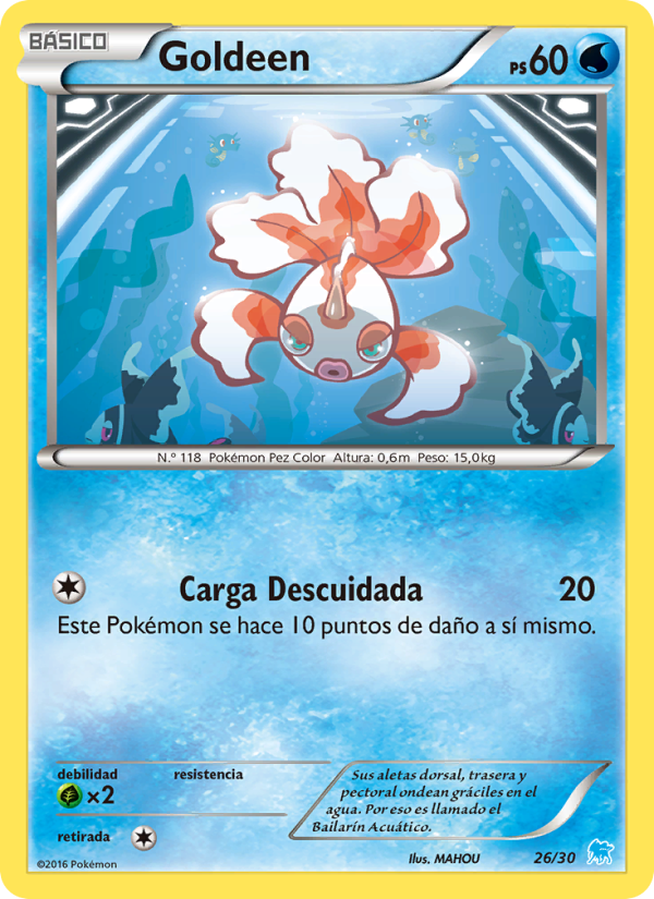 Goldeen 26 — Kit de Entrenador XY (Suicune) (Spanish Pokémon TCG card)
