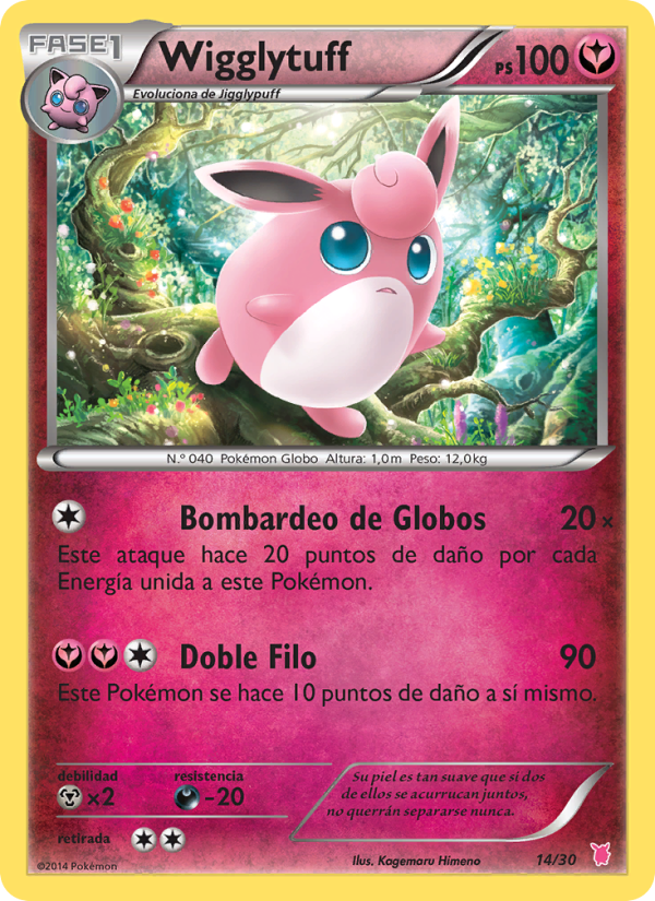 Wigglytuff 14 — Kit de Entrenador XY (Wigglytuff) (Spanish Pokémon TCG card)