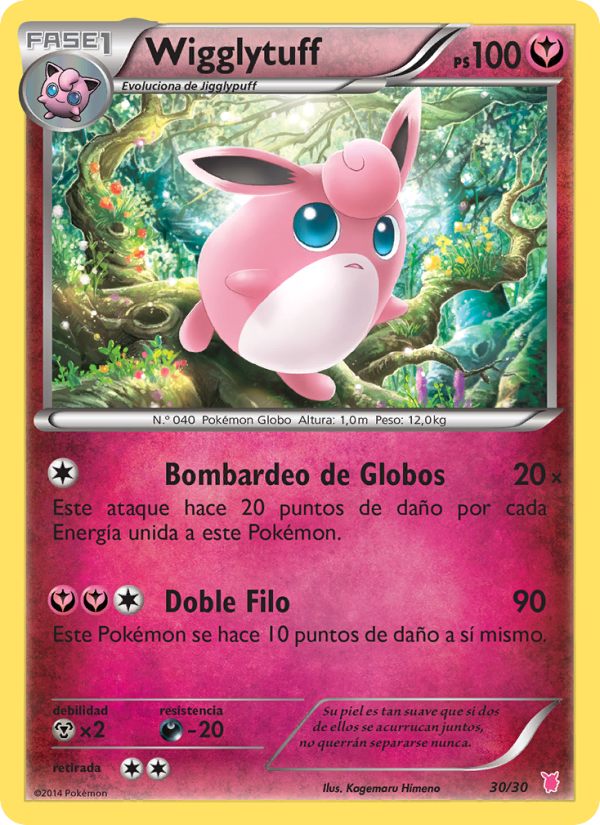 Wigglytuff 30 — Kit de Entrenador XY (Wigglytuff) (Spanish Pokémon TCG card)