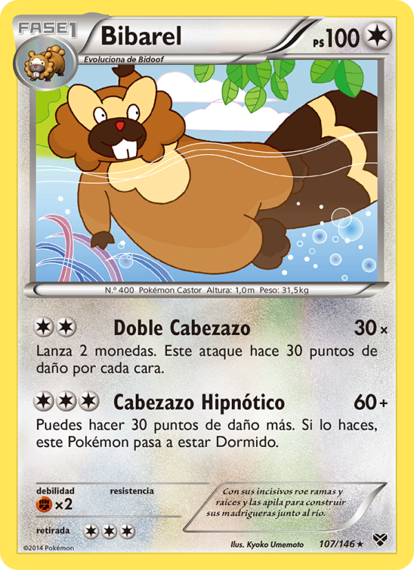 Bibarel 107 — XY (Spanish Pokémon TCG card)