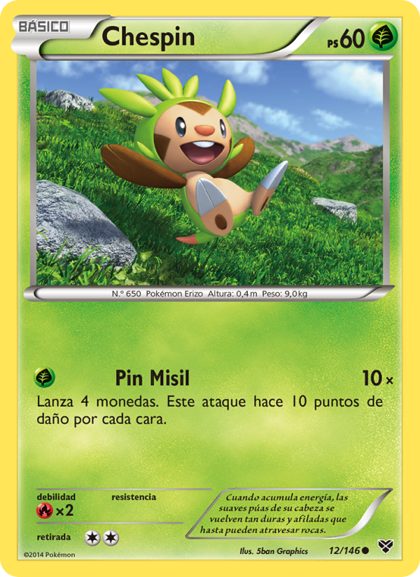Chespin 12 — XY (Spanish Pokémon TCG card)