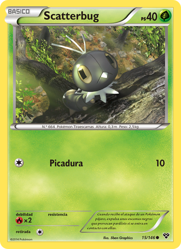 Scatterbug 15 — XY (Spanish Pokémon TCG card)