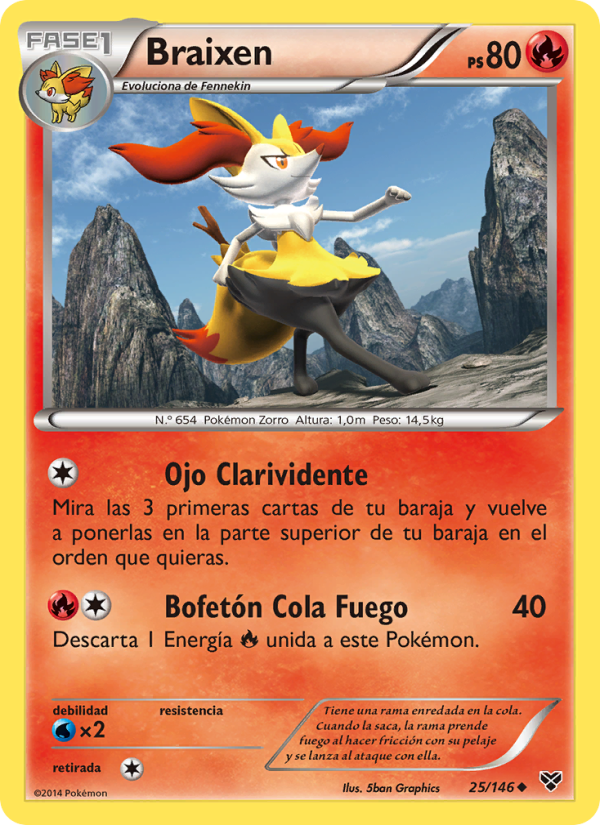 Braixen 25 — XY (Spanish Pokémon TCG card)