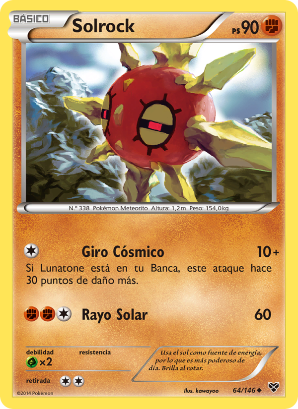 Solrock 64 — XY (Spanish Pokémon TCG card)