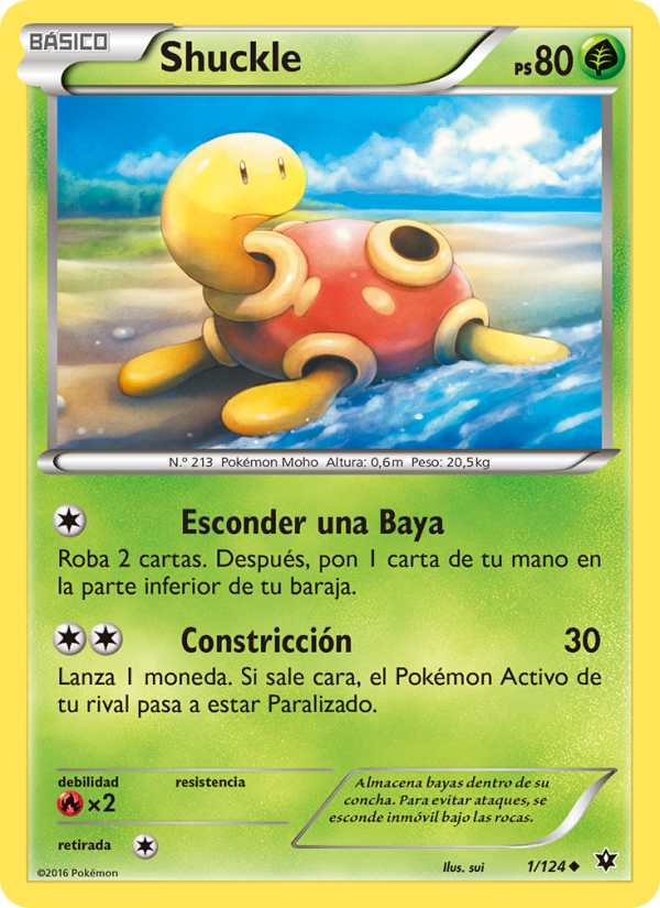 Shuckle 1 — Destinos Enfrentados (Spanish Pokémon TCG card)