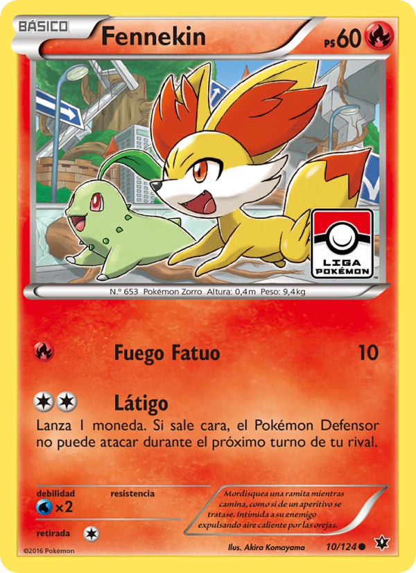 Fennekin 10 — Destinos Enfrentados (Spanish Pokémon TCG card)
