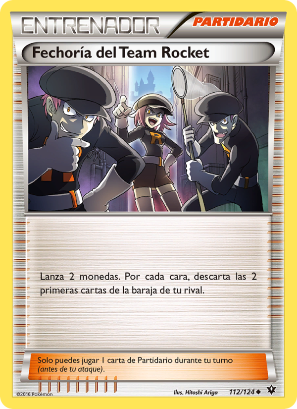 Fechoría del Team Rocket 112 — Destinos Enfrentados (Spanish Pokémon TCG card)