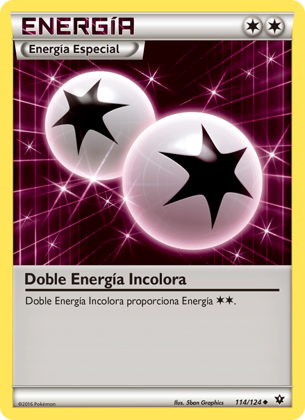 Doble Energía Incolora 114 — Destinos Enfrentados (Spanish Pokémon TCG card)