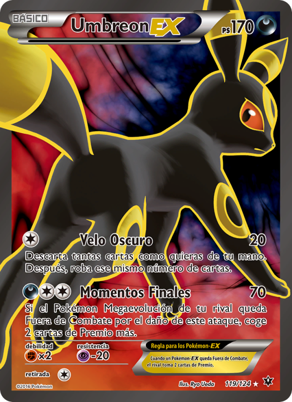 Umbreon EX 119 — Destinos Enfrentados (Spanish Pokémon TCG card)