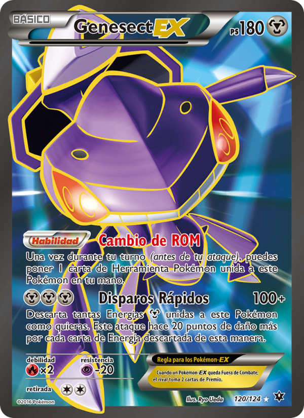 Genesect EX 120 — Destinos Enfrentados (Spanish Pokémon TCG card)