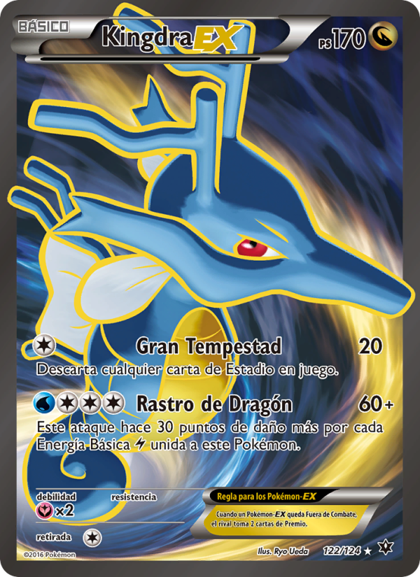 Kingdra EX 122 — Destinos Enfrentados (Spanish Pokémon TCG card)
