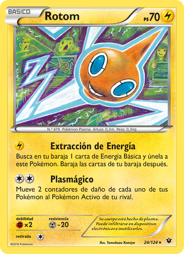 Rotom 24 — Destinos Enfrentados (Spanish Pokémon TCG card)
