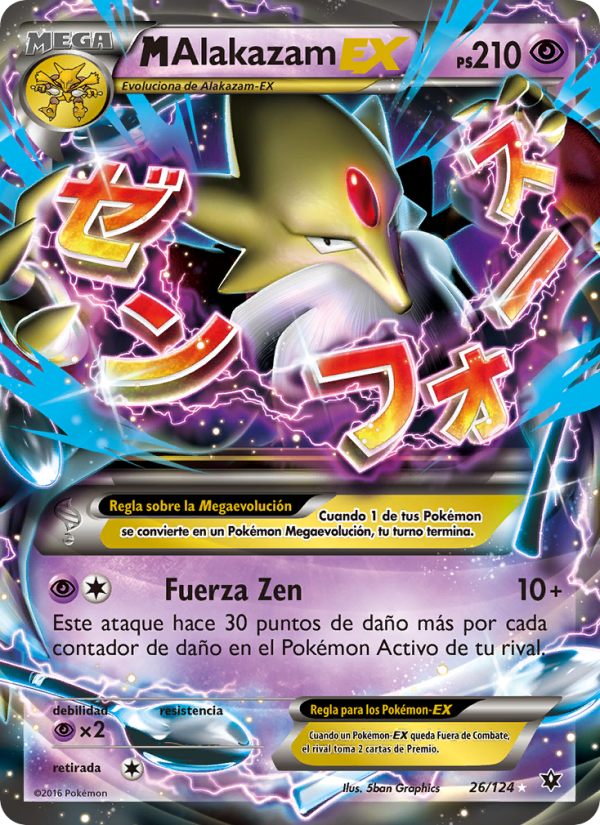 M-Alakazam EX 26 — Destinos Enfrentados (Spanish Pokémon TCG card)