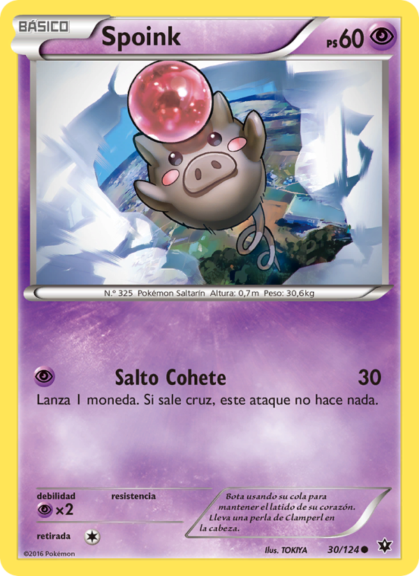 Spoink 30 — Destinos Enfrentados (Spanish Pokémon TCG card)