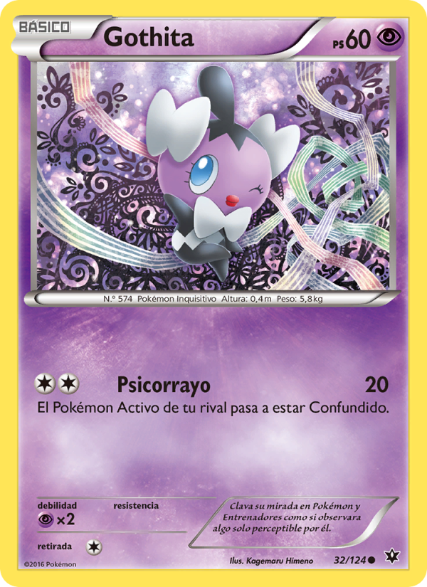 Gothita 32 — Destinos Enfrentados (Spanish Pokémon TCG card)