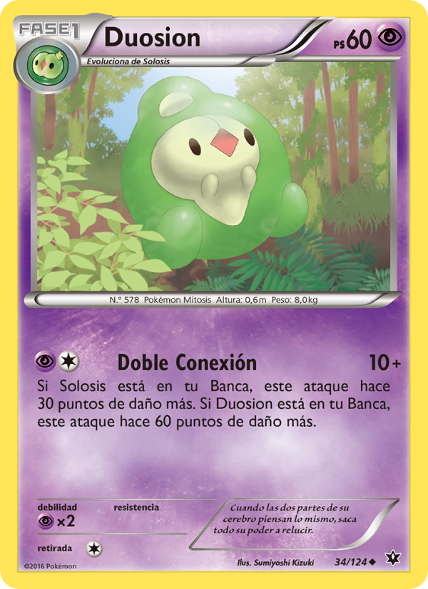 Duosion 34 — Destinos Enfrentados (Spanish Pokémon TCG card)