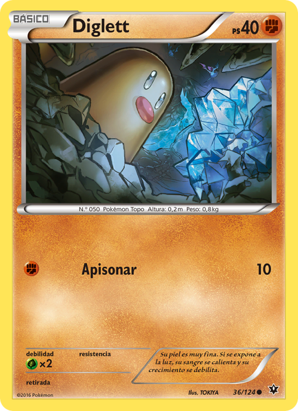 Diglett 36 — Destinos Enfrentados (Spanish Pokémon TCG card)