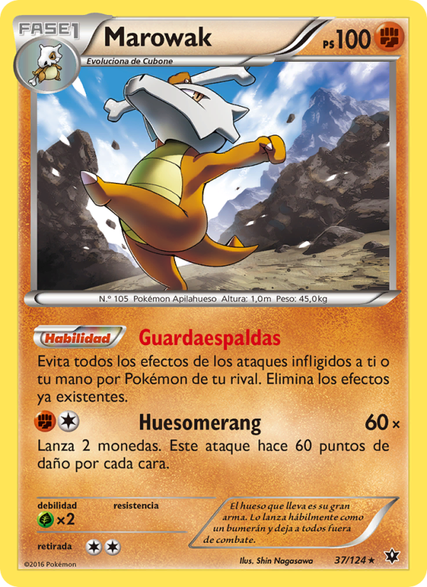 Marowak 37 — Destinos Enfrentados (Spanish Pokémon TCG card)