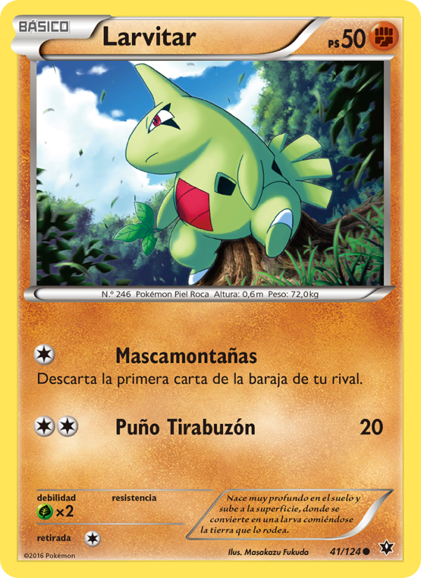 Larvitar 41 — Destinos Enfrentados (Spanish Pokémon TCG card)