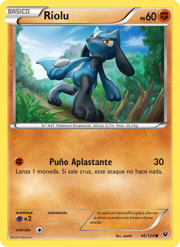 Riolu 46 — Destinos Enfrentados (Spanish Pokémon TCG card)