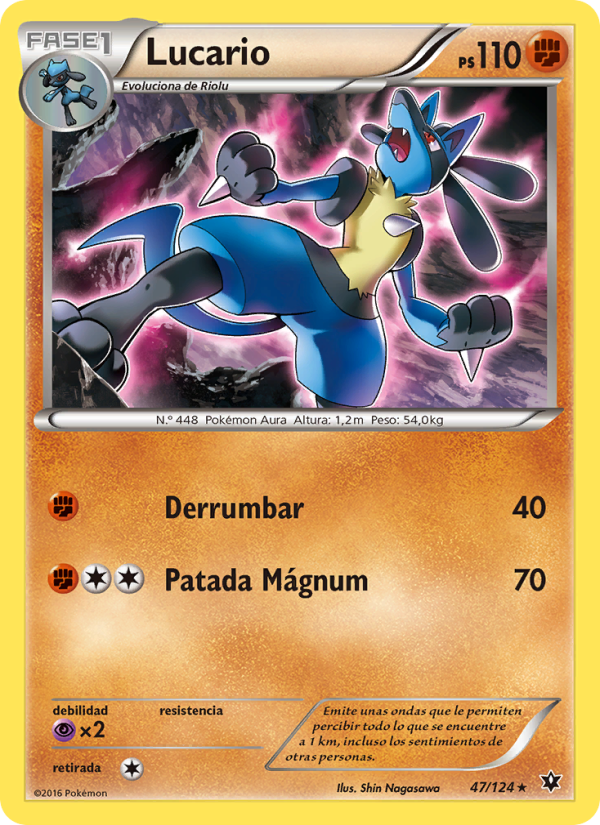 Lucario 47 — Destinos Enfrentados (Spanish Pokémon TCG card)