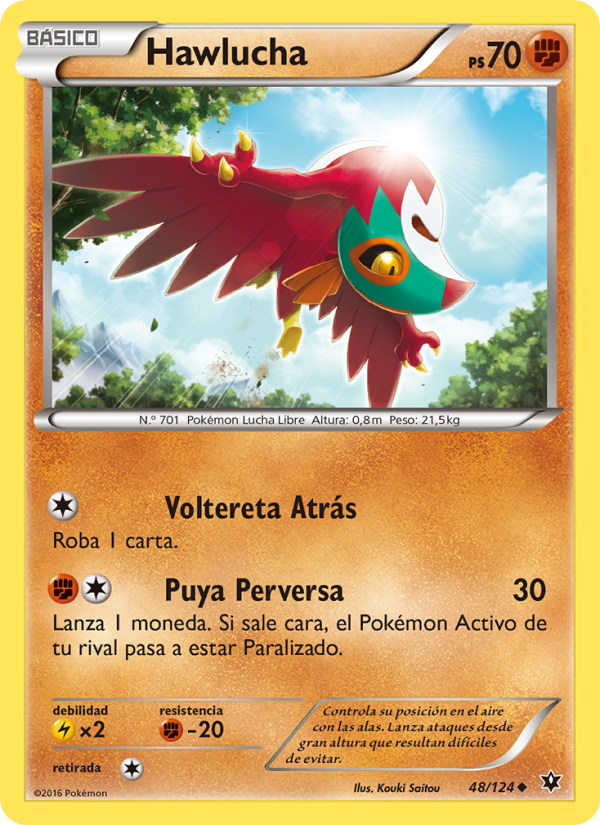 Hawlucha 48 — Destinos Enfrentados (Spanish Pokémon TCG card)