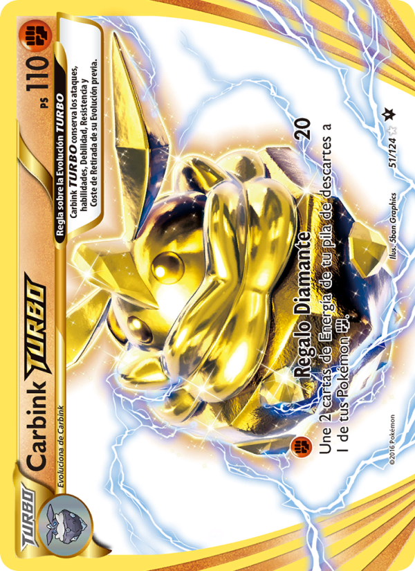 Carbink TURBO 51 — Destinos Enfrentados (Spanish Pokémon TCG card)