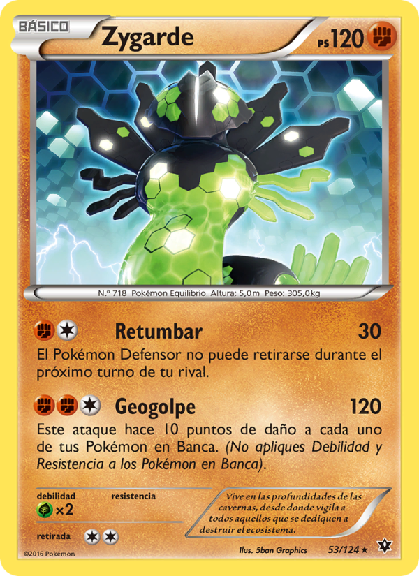 Zygarde 53 — Destinos Enfrentados (Spanish Pokémon TCG card)