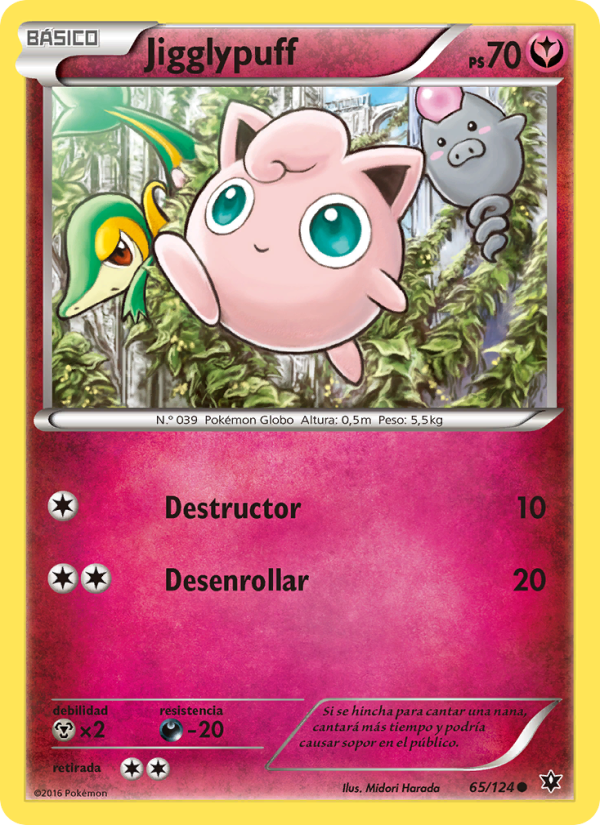 Jigglypuff 65 — Destinos Enfrentados (Spanish Pokémon TCG card)