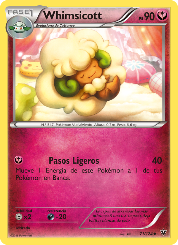 Whimsicott 71 — Destinos Enfrentados (Spanish Pokémon TCG card)