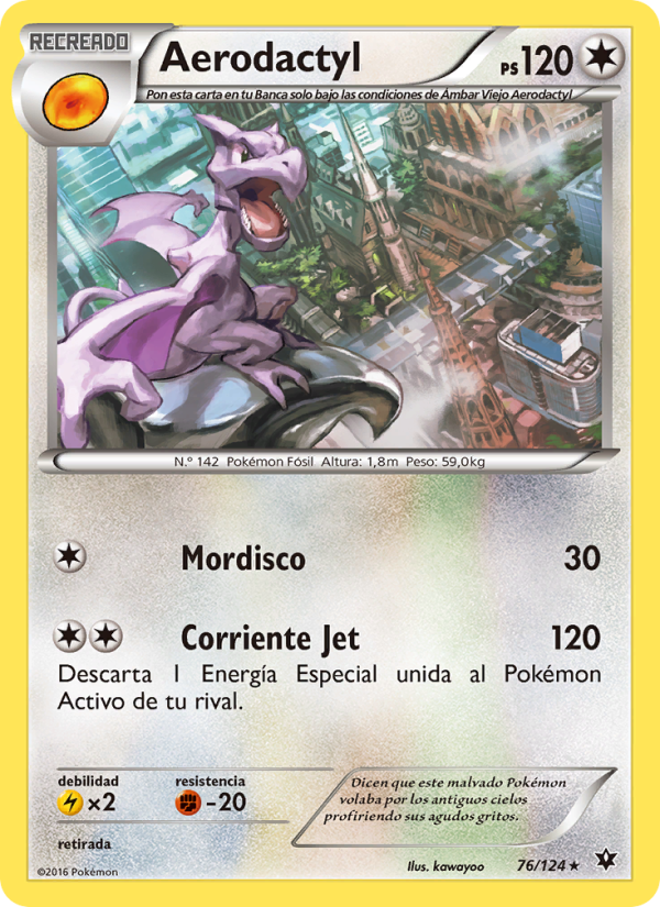 Aerodactyl 76 — Destinos Enfrentados (Spanish Pokémon TCG card)